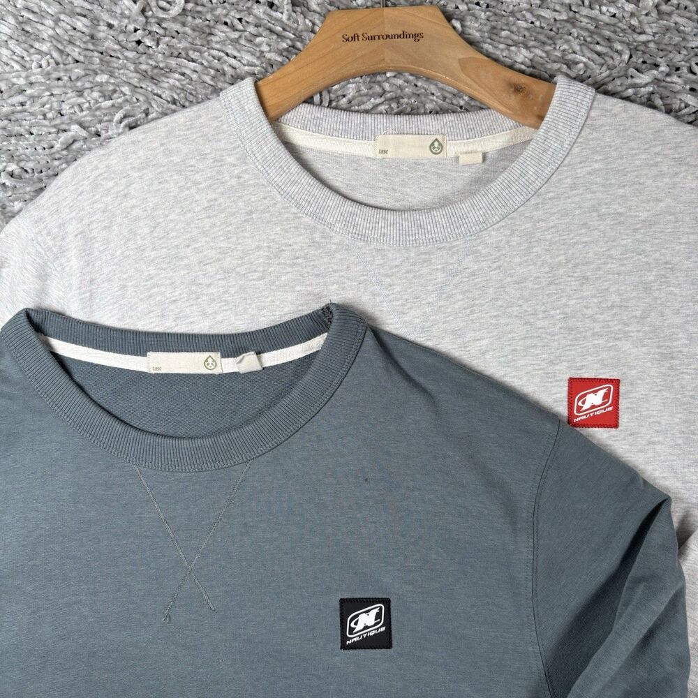 Tasc Performance Varsity French Terry Sweatshirt Lot of Two Mens XL Nautique Gym
